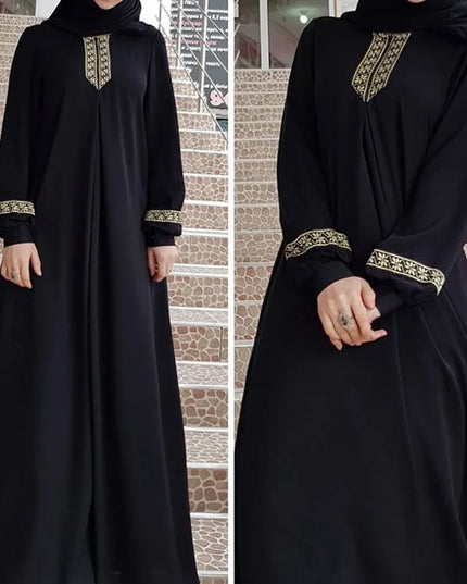 Abaya Dress Muslim Abaya Ethnic Style Print Islam Solid Loose Casual Robeabayas for Women Middle East Arabia 2023 muslim women