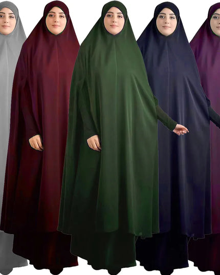 Jilbab-Prayer Outfit Overhead Praye Garment Women Muslim Maxi Dress Hooded Abaya 2023 Eid Ramadan Islamic Clothing Caftan Full Cover Kaftan Robe Gown