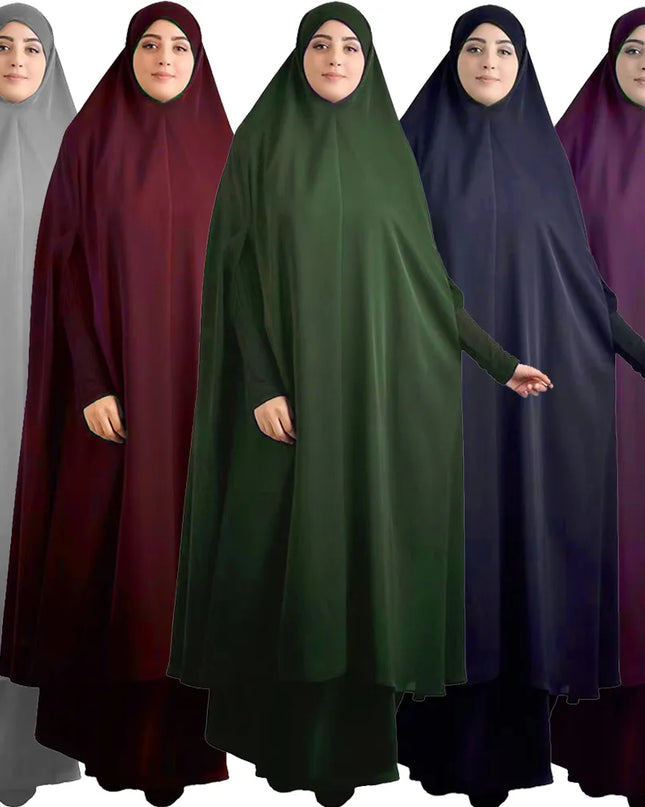 Jilbab-Prayer Outfit Overhead Praye Garment Women Muslim Maxi Dress Hooded Abaya 2023 Eid Ramadan Islamic Clothing Caftan Full Cover Kaftan Robe Gown