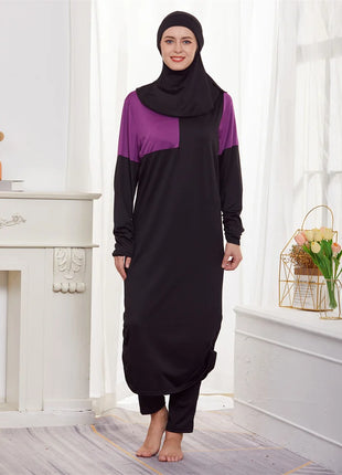 Swimwear 3pc Full Cover Swimsuit Burkini Muslim Swimwear Bourkini Modest Swimsuit Hijab Modest Bathing Suit Long Sleeve Islamic Beachwear