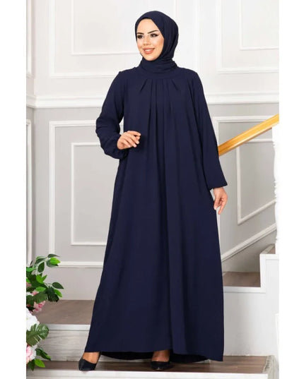 Dress Women Abaya Lady Y2K Ruched Muslim Dress Turkish Robe Kaftan Islamic Clothing Ball Gown Long Sleeve Abaya