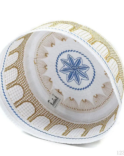 Men Hats  Muslim Prayer Caps Saudi Arabia Islamic Cotton Embroidery Leisure Hat Men Headscarf Topkippot Turban Saudi Uae Cap