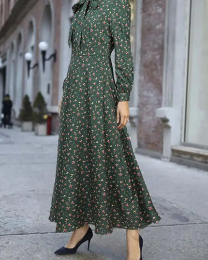 Dress Bohemian Floral Printed Dresses 2023 Autumn Holiday Swing Vestidos Elegant Maxi Dress For Women ZANZEA Chic Long Sleeve Sundress