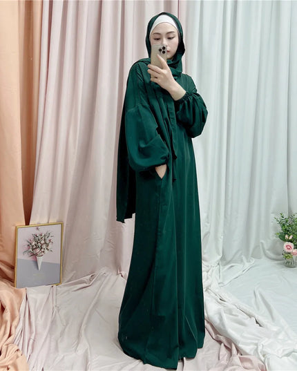 Dress Ramadan Eid Muslim Hijab Dress Robes Musulmane Abaya Elegant Soft Islam Kaftans Abayas For Women Arab Worship Service Clothing