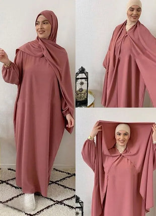 Dress Ramadan Eid Muslim Hijab Dress Robes Musulmane Abaya Elegant Soft Islam Kaftans Abayas For Women Arab Worship Service Clothing
