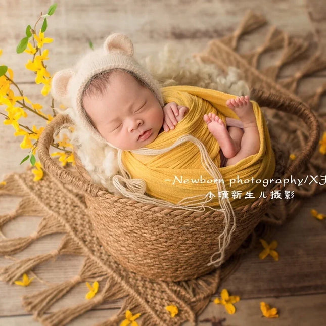 Kids Accessories Newborn Photography Props Wrap Baby Blanket Soft Stretchable Cotton Swaddling Photography Backdrop Babies Accessories