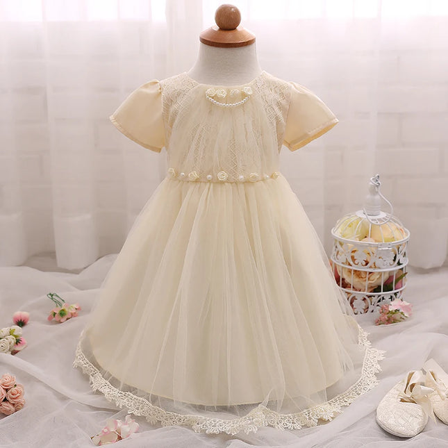 Babies outfits  Girl Long Sleeve Dress Christening Gown Princess Dress 12M 24M Infantil Party Costume 1 2 Years Old Birthday Dress