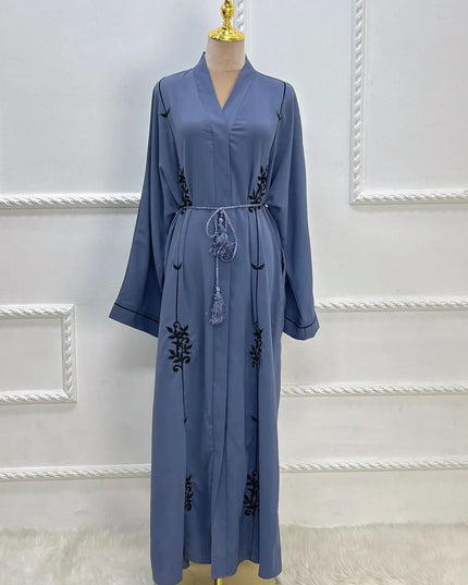 Abaya Woman Kimono Abaya Embroidery Arabic Dress Summer Party Kaftan Open Abayas for Women Dubai Turkey Ramadan Islamic Outfit